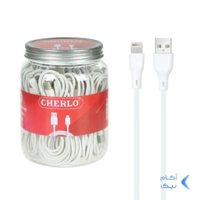 کابل شارژ 1.1 متری فست آیفون CHERLO - سفید (بسته 40 عددی) - SMO