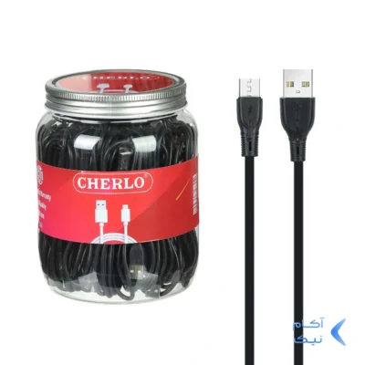 کابل شارژ 1.1 متری فست اندروید CHERLO - مشکی (بسته 40 عددی) - SMO