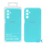 قاب نیو سیلیکون محافظ لنزدار RFF مدل Samsung M34 - آبی روشن (پک دار)