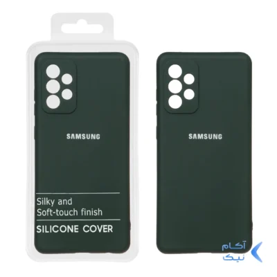قاب نیو سیلیکون محافظ لنزدار RFF مدل Samsung A72 - سبز تیره (پک دار)