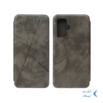کیف چرمی موبایل مغناطیسی حصیری مورب Xiaomi Poco F4 GT / Redmi K50 Gaming - خاکستری