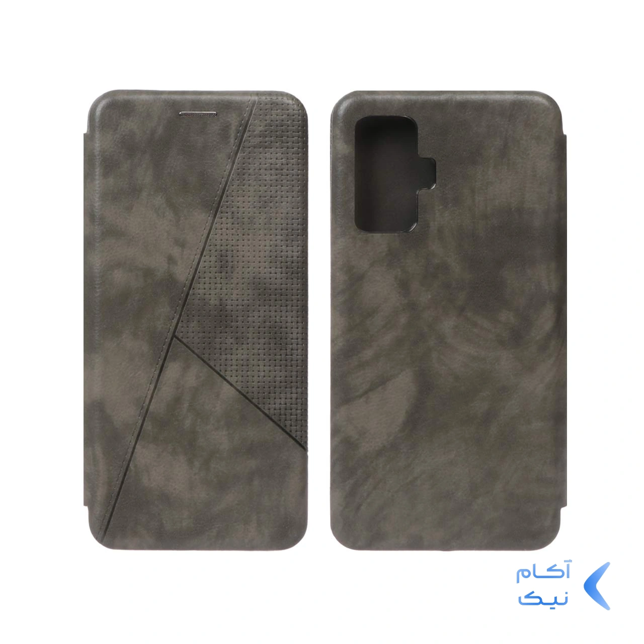 کیف چرمی موبایل مغناطیسی حصیری مورب Xiaomi Poco F4 GT / Redmi K50 Gaming - خاکستری کیف چرمی موبایل مغناطیسی حصیری مورب Xiaomi Poco F4 GT / Redmi K50 Gaming - خاکستری