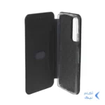 کیف چرمی موبایل مغناطیسی حصیری مورب Xiaomi Mi 12 / Mi 12X - مشکی