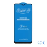 محافظ صفحه نمایش شیشه ای آنتی استاتیک مات Full Cover Super S-OG مدل Samsung A20S - مشکی (بدون پک)