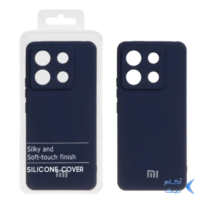 قاب نیو سیلیکون محافظ لنزدار RFF مدل Xiaomi Redmi Note 13 Pro 5G / Poco X6 5G - سرمه ای (پک دار)