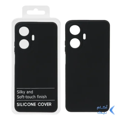 قاب نیو سیلیکون محافظ لنزدار RFF مدل Realme C55 - مشکی (پک دار)