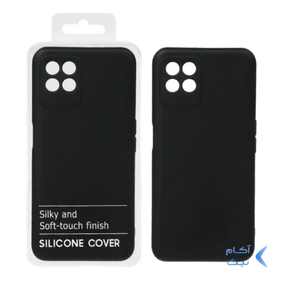 قاب نیو سیلیکون محافظ لنزدار RFF مدل Realme Narzo 50 - مشکی (پک دار)