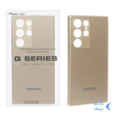 قاب اورجینال PVD ضدخش Magic Mask مدل Samsung Galaxy S23 Ultra - طلایی (پک دار)